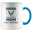 Personalized Super Air Force Mom 11oz Mug