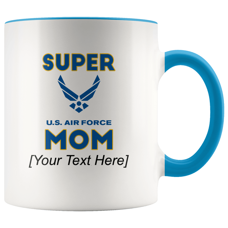 Personalized Super Air Force Mom 11oz Mug