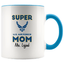 Personalized Super Air Force Mom 11oz Mug