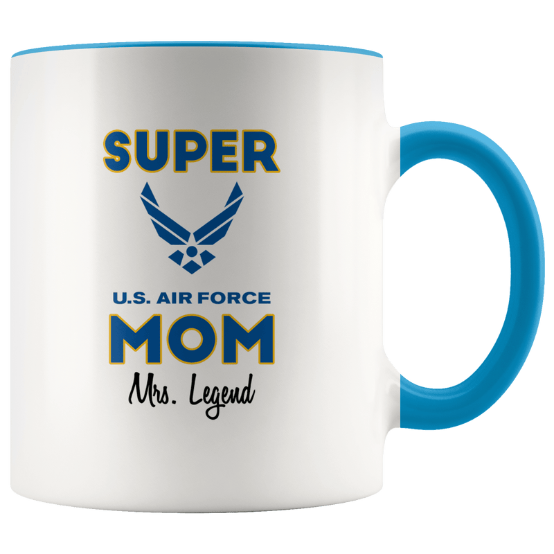 Personalized Super Air Force Mom 11oz Mug