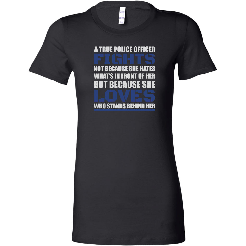 True Police Officer Thin Blue Line Women's T-Shirt