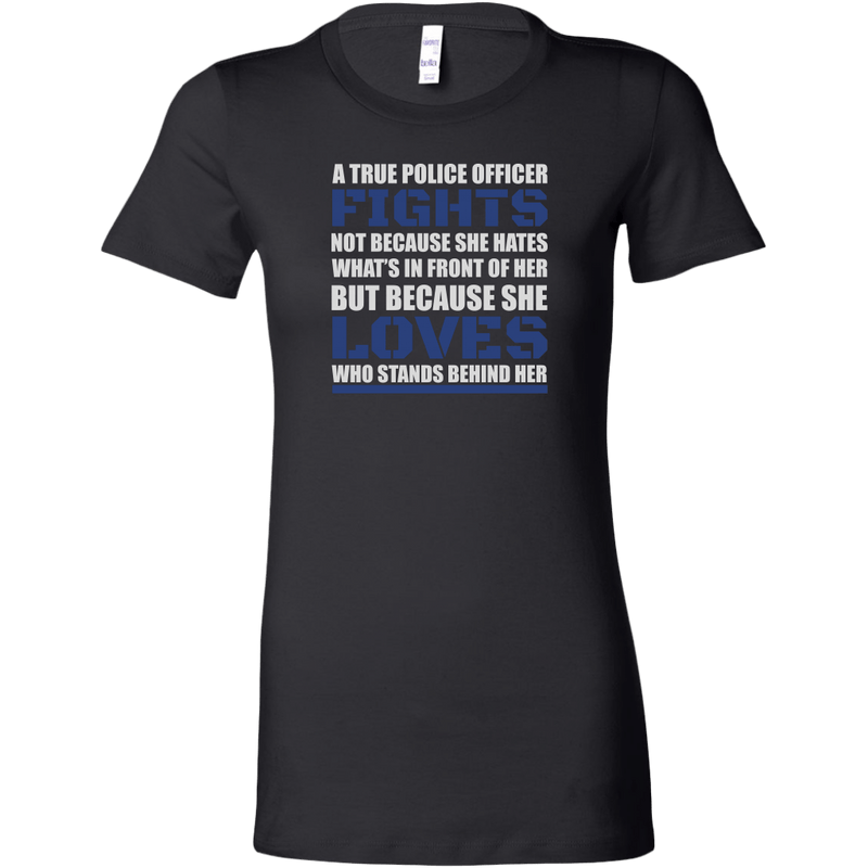 True Police Officer Thin Blue Line Women's T-Shirt