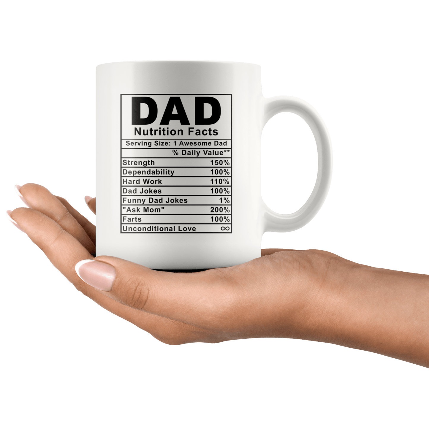 Dad Nutrition Facts Mug - Father's Day Gift