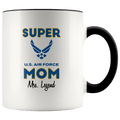 Personalized Super Air Force Mom 11oz Mug