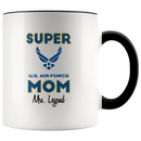 Personalized Super Air Force Mom 11oz Mug