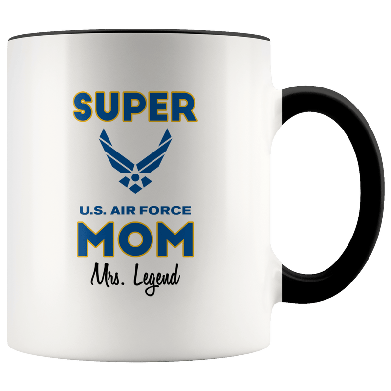 Personalized Super Air Force Mom 11oz Mug