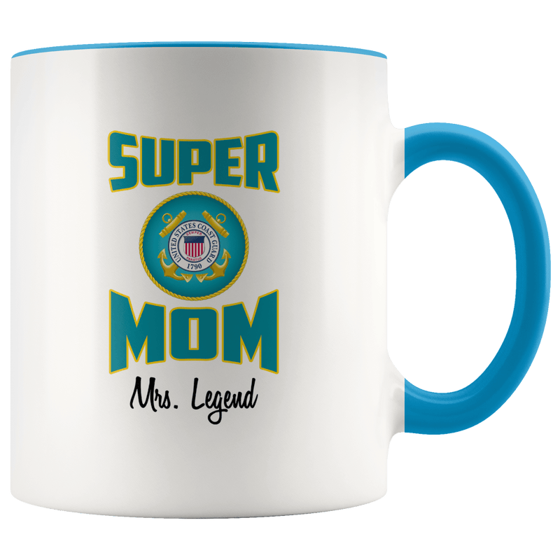 Personalized Super Coast Guard Mom 11oz Mug