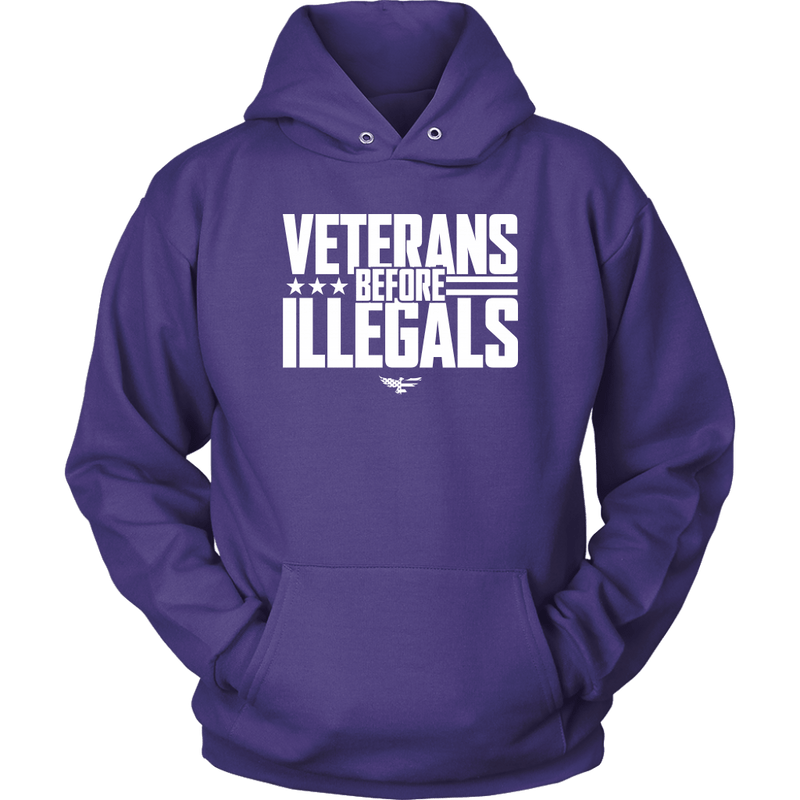 Veterans Before Illegals Unisex Hoodie