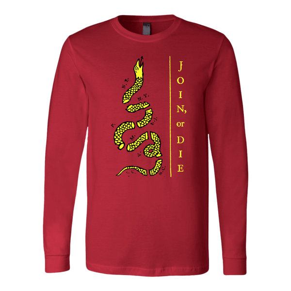 Join Or Die Yellow Snake Long Sleeve Tee
