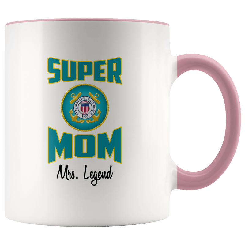 Personalized Super Coast Guard Mom 11oz Mug