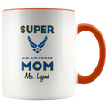 Personalized Super Air Force Mom 11oz Mug