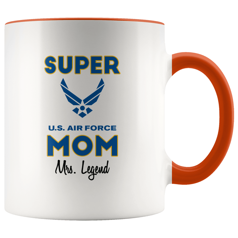 Personalized Super Air Force Mom 11oz Mug