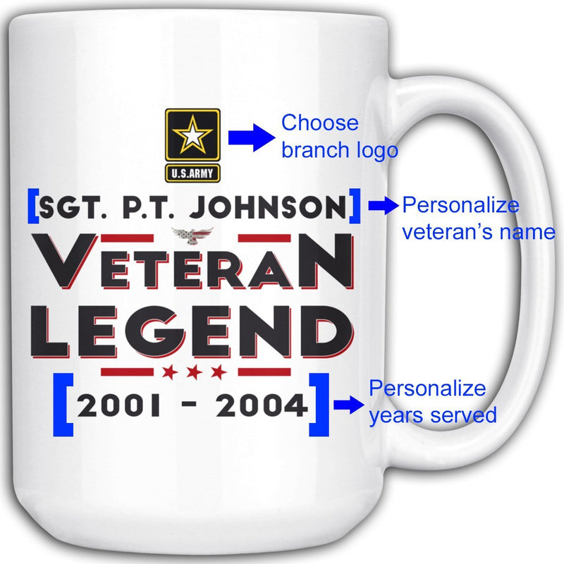 Personalized Veteran/Legend 15oz Mug