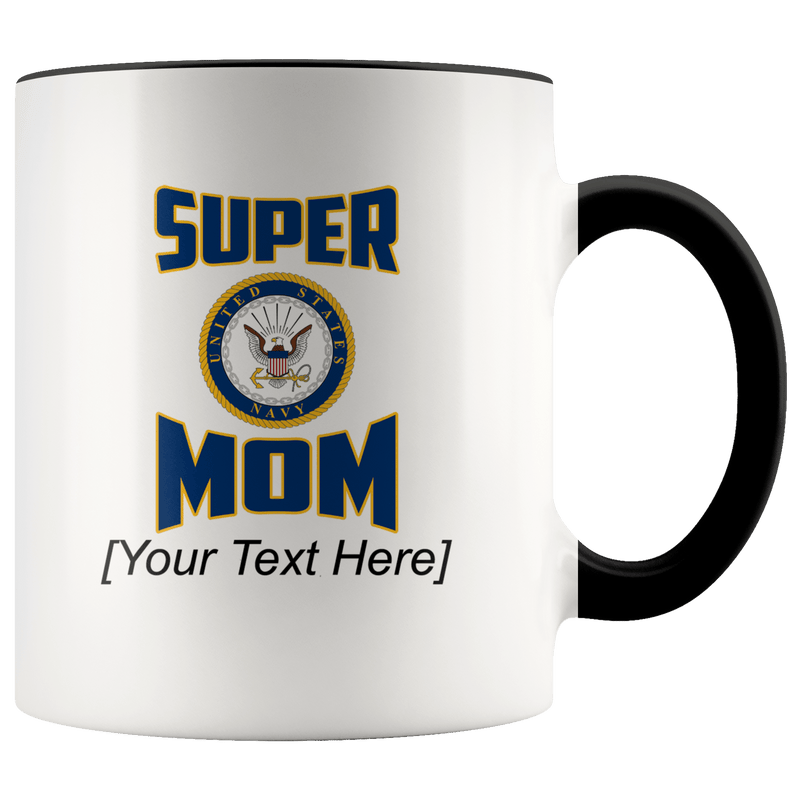 Personalized Super Navy Mom 11oz Mug