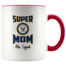 Personalized Super Navy Mom 11oz Mug