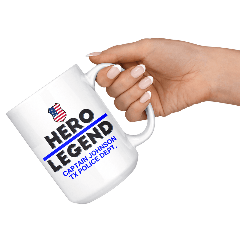 Personalized Police Hero-Legend 15oz Mug