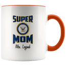 Personalized Super Navy Mom 11oz Mug