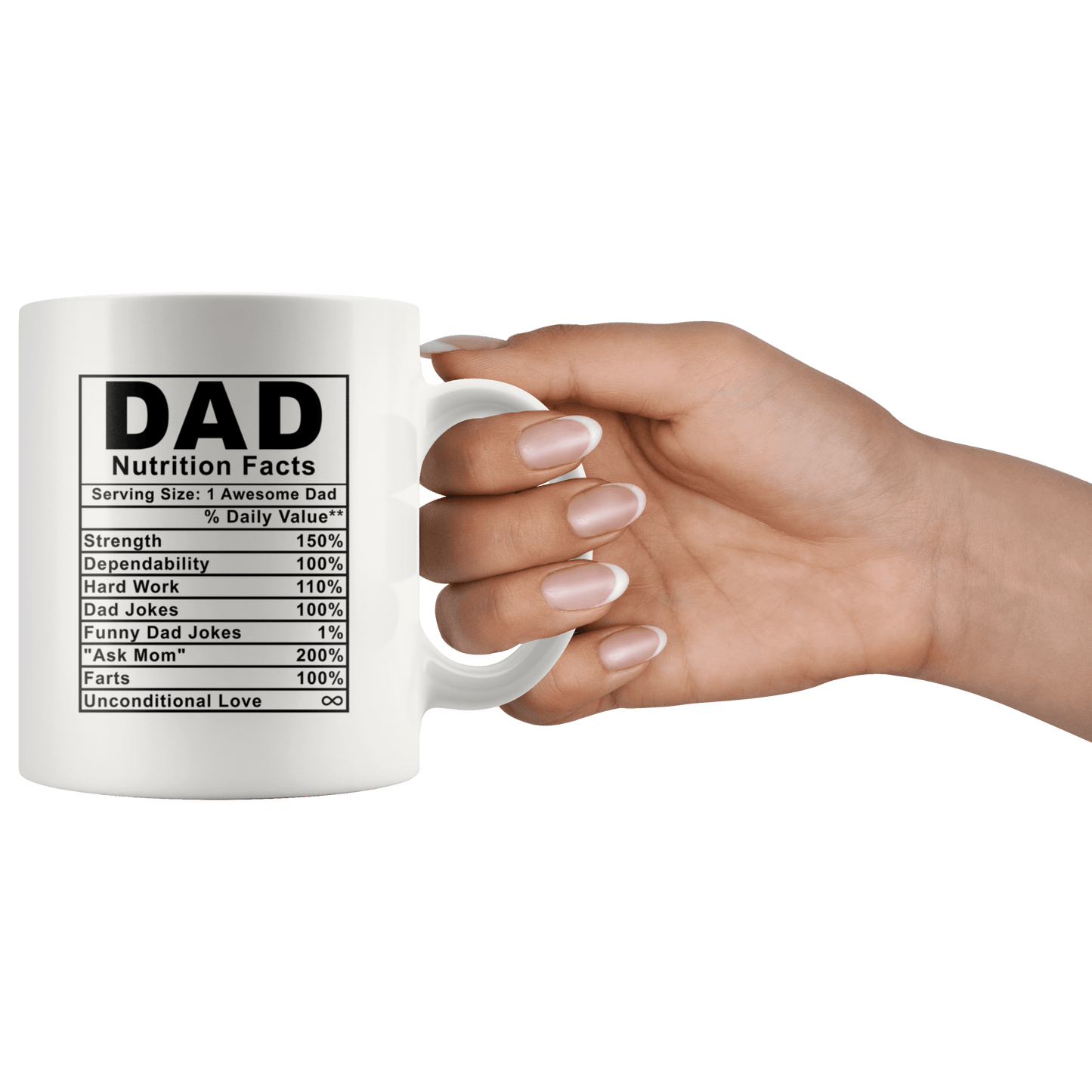 Dad Nutrition Facts Mug - Father's Day Gift