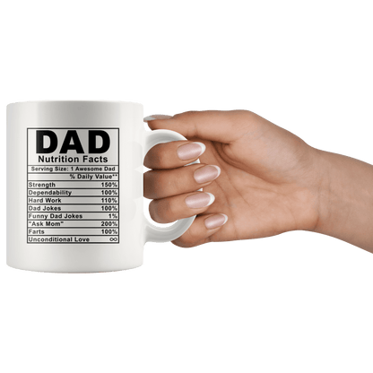 Dad Nutrition Facts Mug - Father's Day Gift