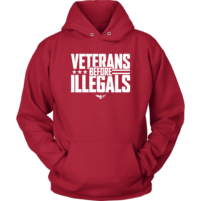 Veterans Before Illegals Unisex Hoodie