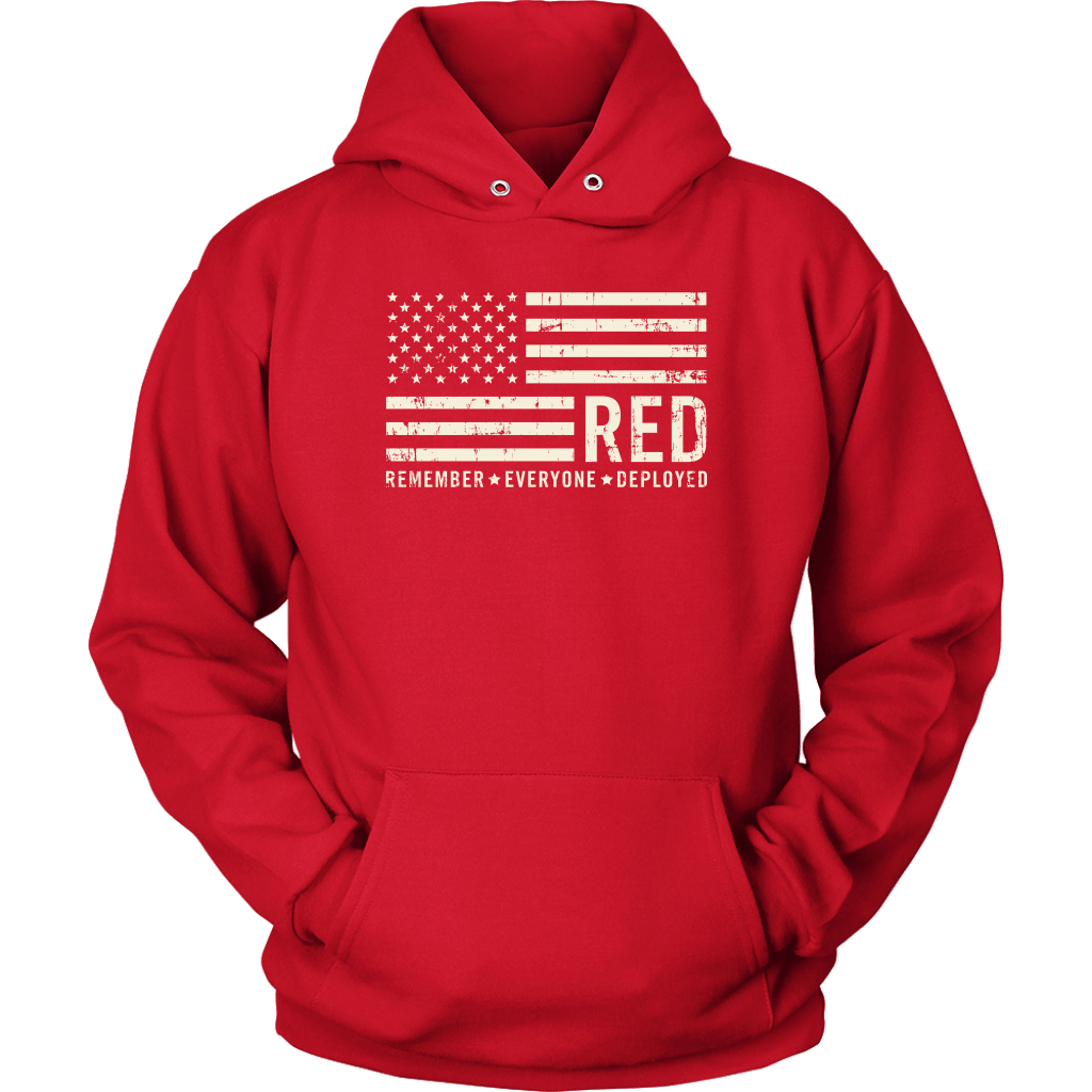 R.E.D - Remember Everyone Deployed US Flag Unisex Hoodie