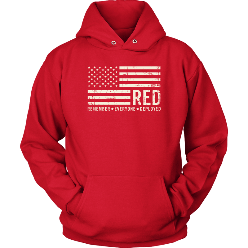 R.E.D - Remember Everyone Deployed US Flag Unisex Hoodie