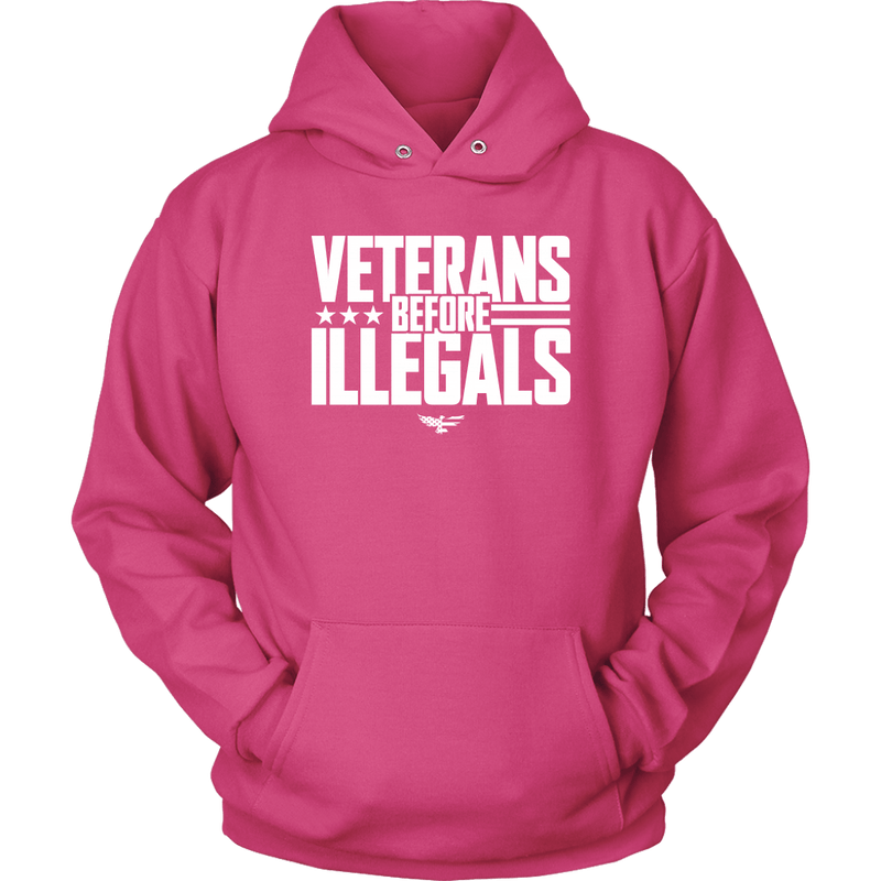 Veterans Before Illegals Unisex Hoodie