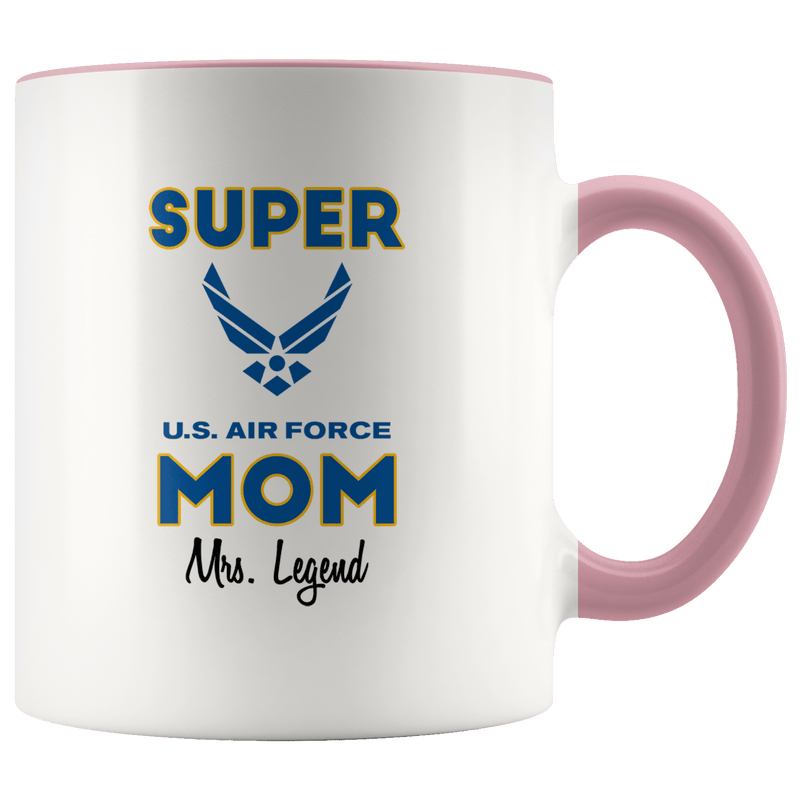 Personalized Super Air Force Mom 11oz Mug