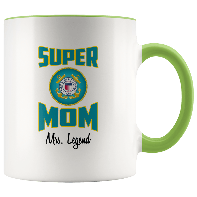 Personalized Super Coast Guard Mom 11oz Mug