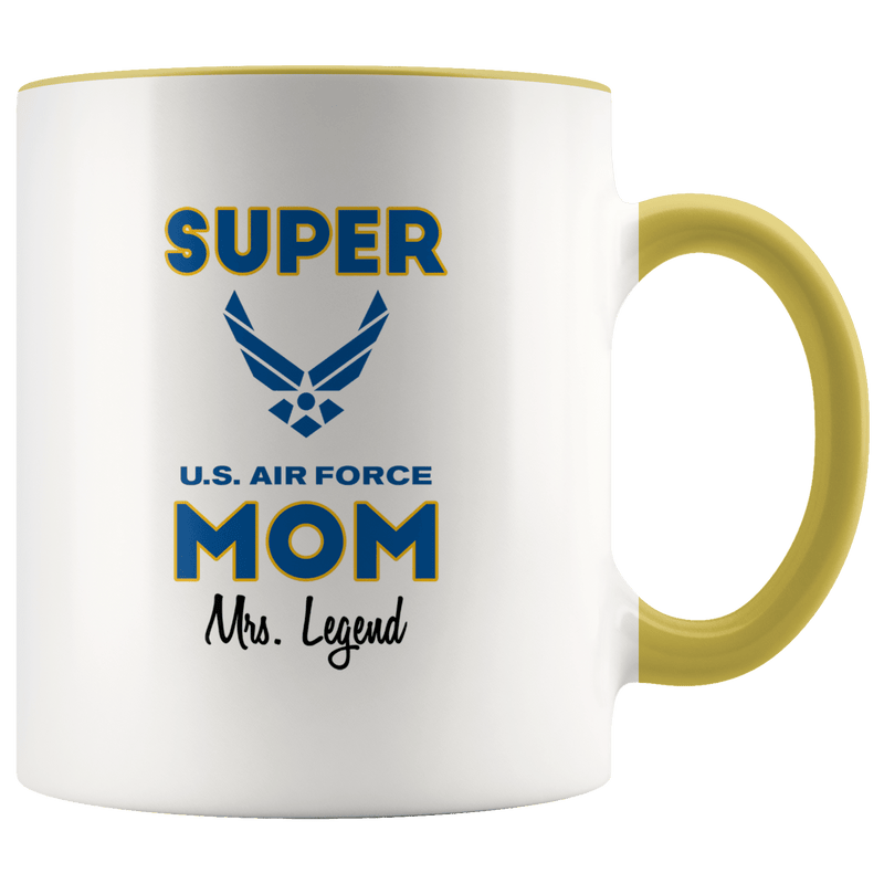 Personalized Super Air Force Mom 11oz Mug