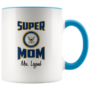 Personalized Super Navy Mom 11oz Mug