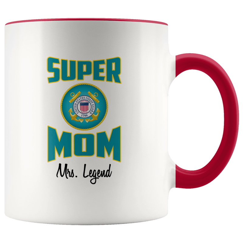 Personalized Super Coast Guard Mom 11oz Mug
