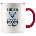 Personalized Super Air Force Mom 11oz Mug