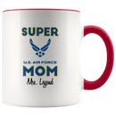 Personalized Super Air Force Mom 11oz Mug