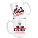 Personalized Firefighter Hero-Legend 15oz Mug