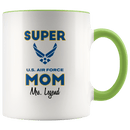 Personalized Super Air Force Mom 11oz Mug