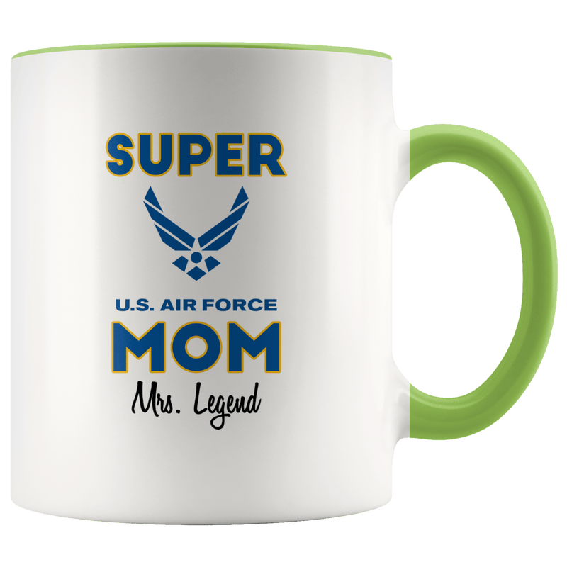 Personalized Super Air Force Mom 11oz Mug