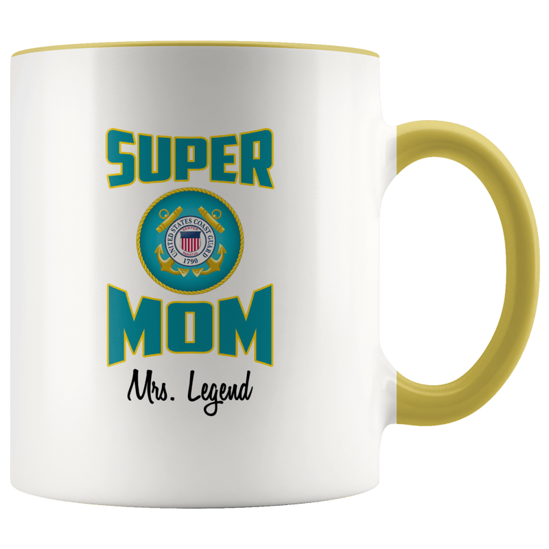 Personalized Super Coast Guard Mom 11oz Mug