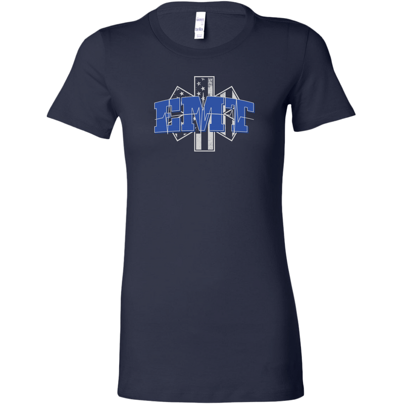 Star of Life EKG Heartbeat Line EMT Women's T-shirt