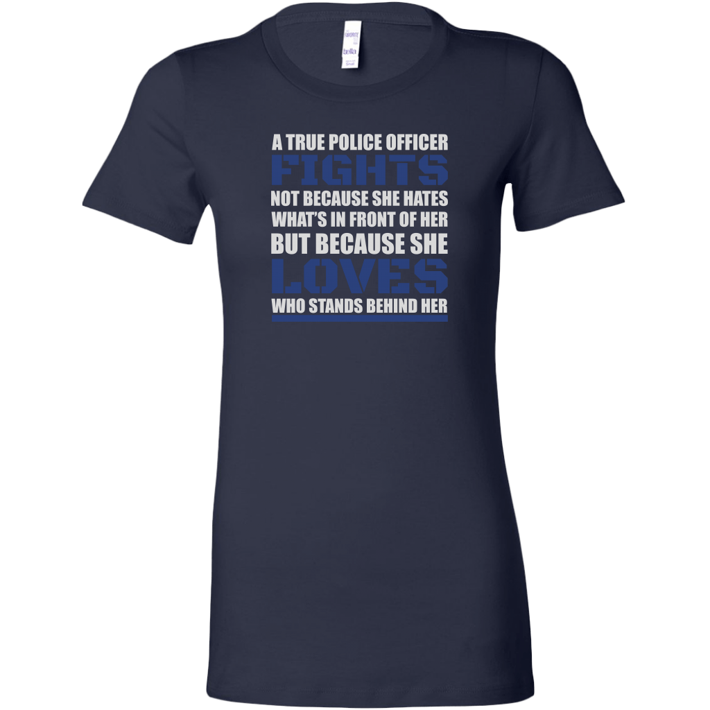 True Police Officer Thin Blue Line Women's T-Shirt