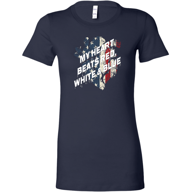 My Heart Beats Red, White, & Blue Women's T-shirt